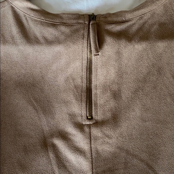 Taupe Suede T-Shirt Dress - Picture 3 of 3